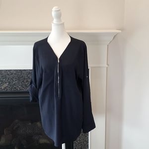 NWOT Navy blue blouse.